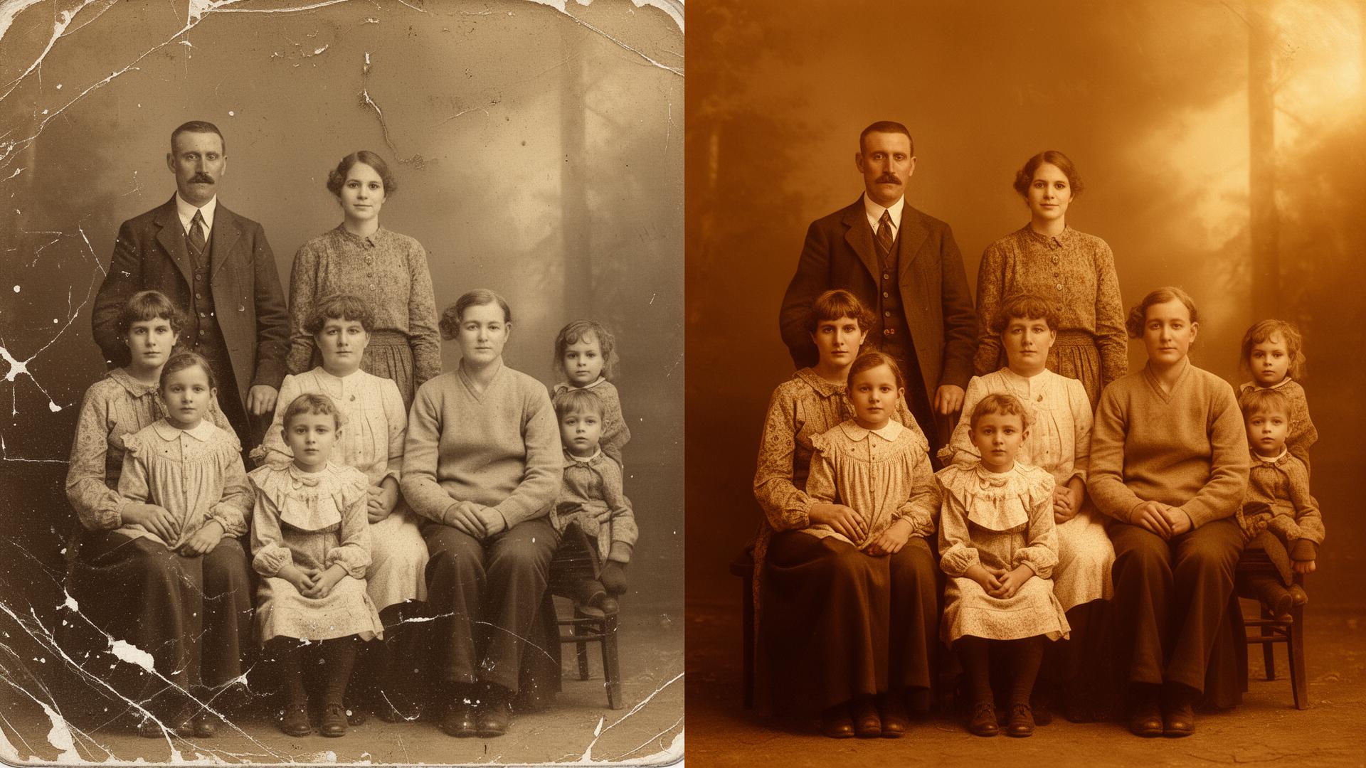 Antes e depois: fotografia antiga restaurada e colorizada